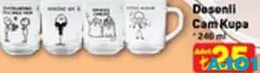 DESENLİ CAM KUPA 240 ML